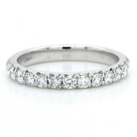 Platinum Flush Fit French Cut Diamond Band