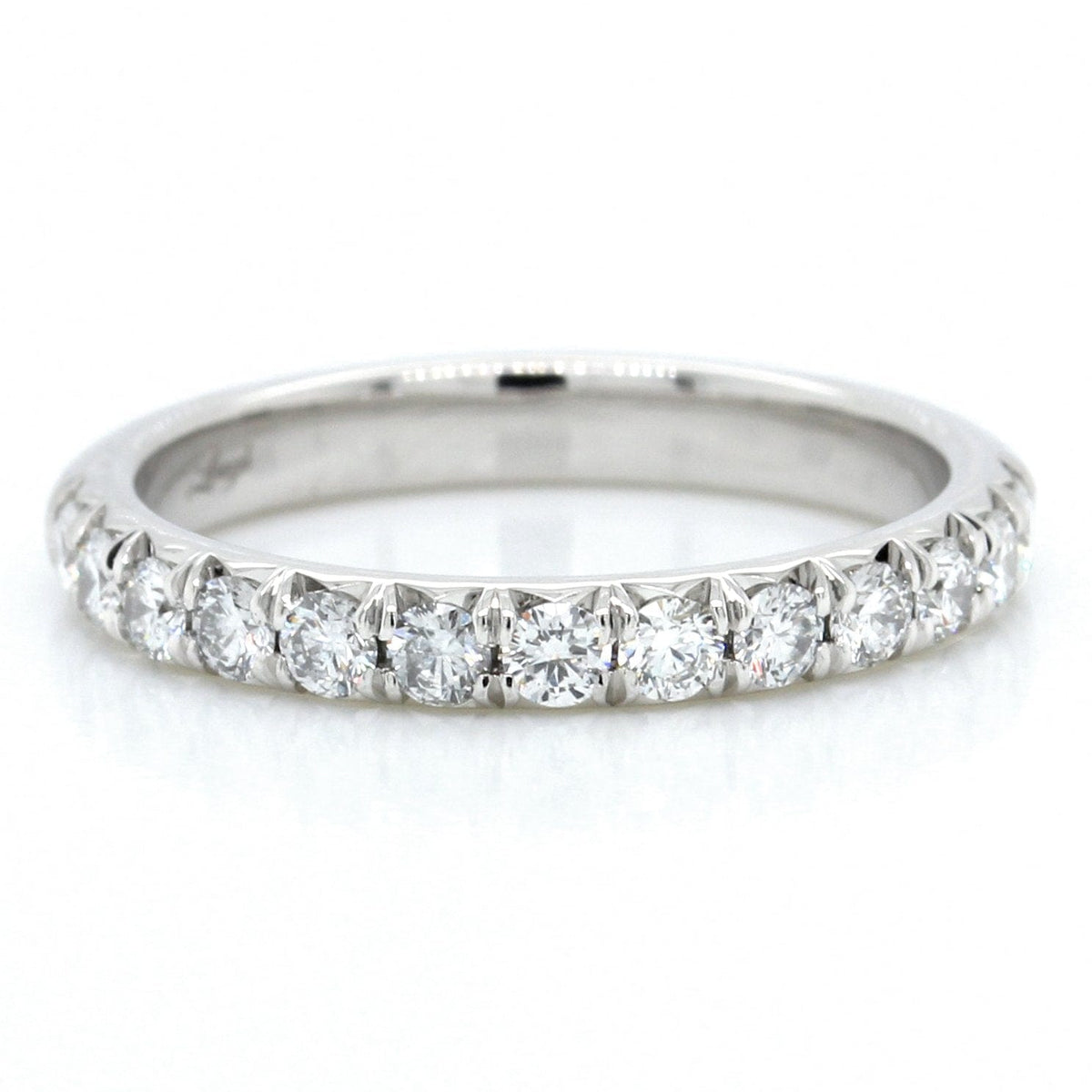 Platinum Flush Fit French Cut Diamond Band