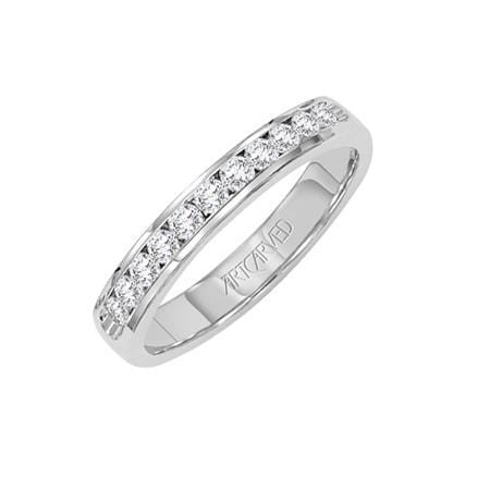 Platinum Channel Set Diamond Band