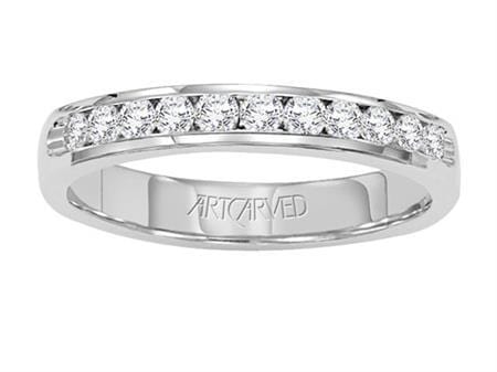 Platinum Channel Set Diamond Band