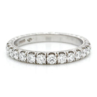 Platinum Shared Prong Diamond Band
