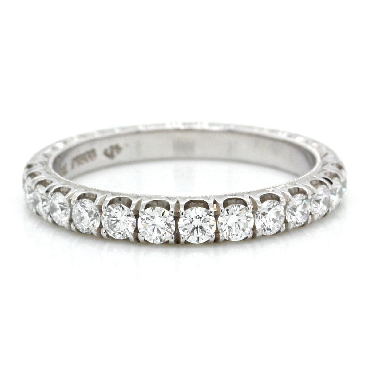 Platinum Shared Prong Diamond Band