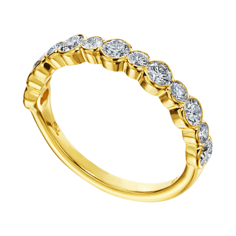 18K Yellow Gold Diamond Band