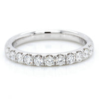 18K White Gold Prong Set Diamond Band