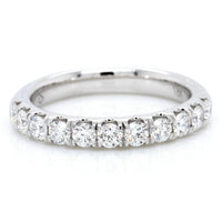 18K White Gold Prong Set Diamond Band