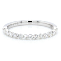 18K White Gold Shared Prong Diamond Band