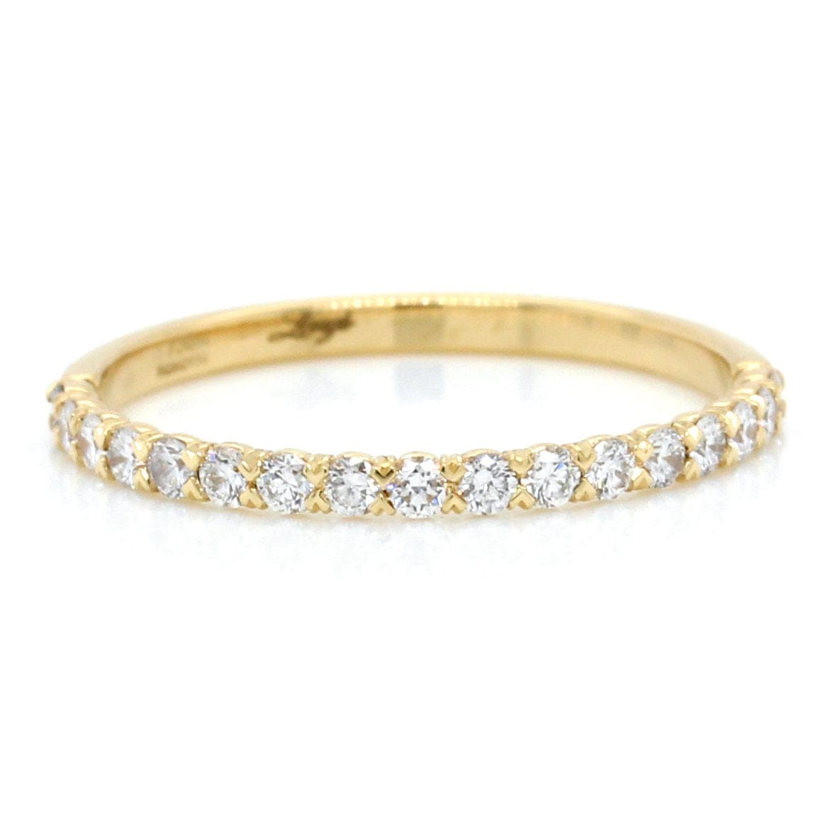 18K Yellow Gold New Aire Silk Prong Band