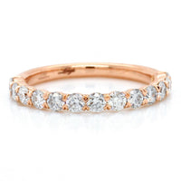 18K Rose Gold Flush Fit Diamond Band
