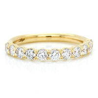 18K Yellow Gold Flush Fit Diamond Band