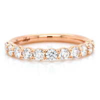 18K Rose Gold Flush Fit Diamond Band