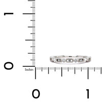 Platinum Alternating Shape Milgrain Wedding Band