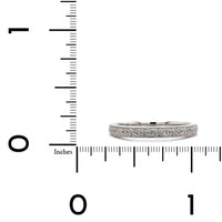 18K White Gold Vintage Inspired Milgrain Wedding Band