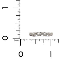 18K White Gold Leaf Pattern Milgrain Wedding Band