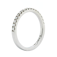 18K White Gold Prong Set Wedding Band