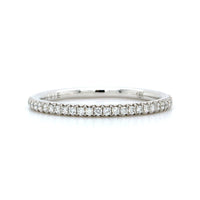 18K White Gold Prong Set Wedding Band