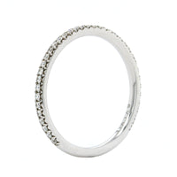 18K White Gold Prong Set Wedding Band