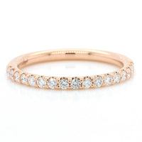 18K Rose Gold Shared Prong Diamond Band