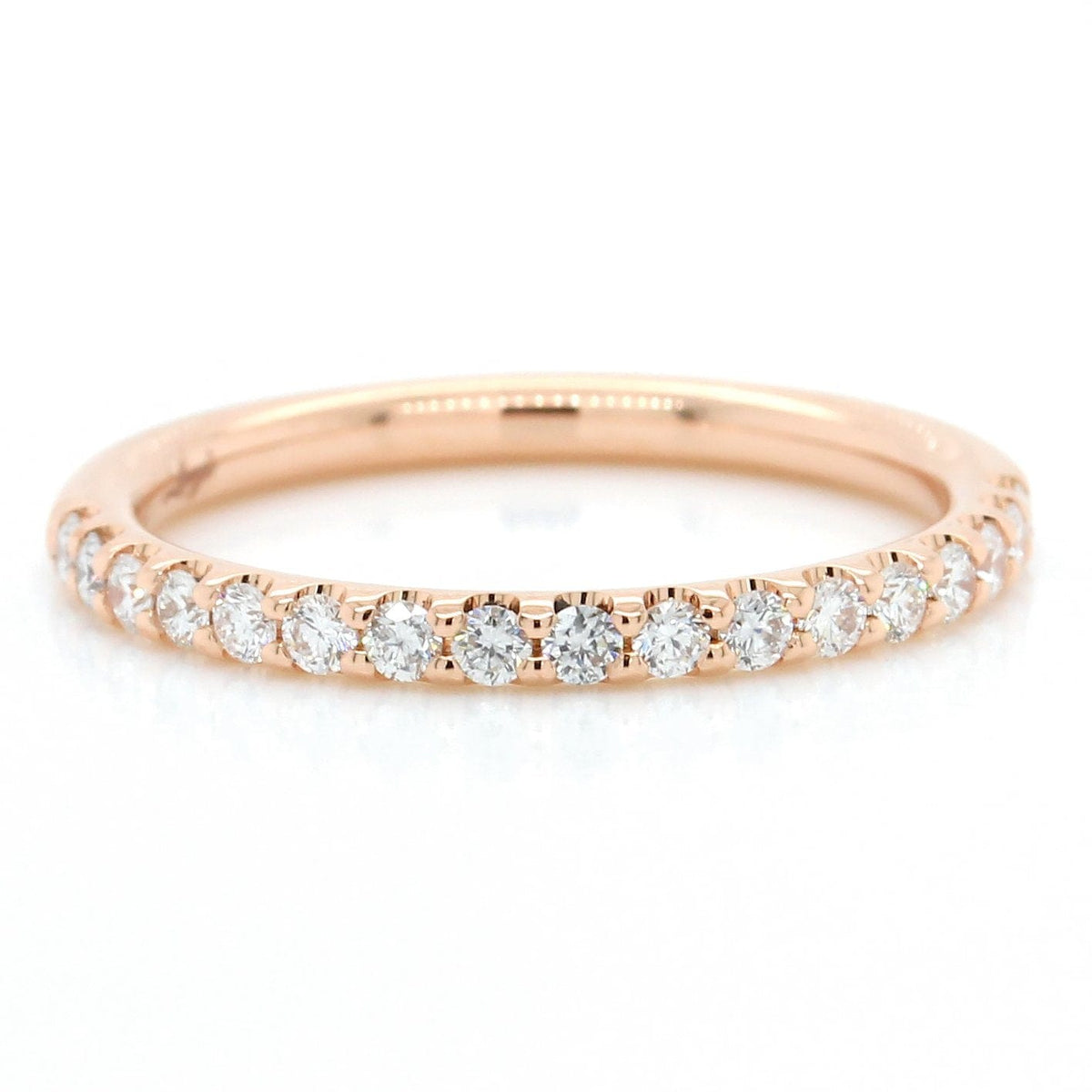 18K Rose Gold Shared Prong Diamond Band
