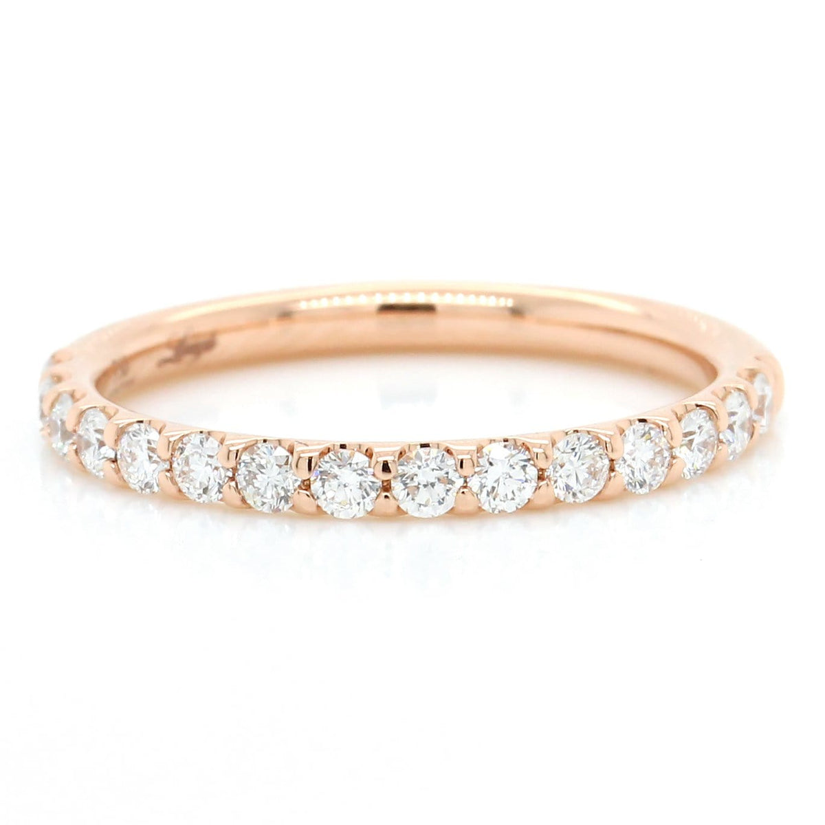 18K Rose Gold Prong Set Diamond Band