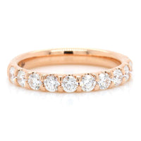 18K Rose Gold Diamond Band