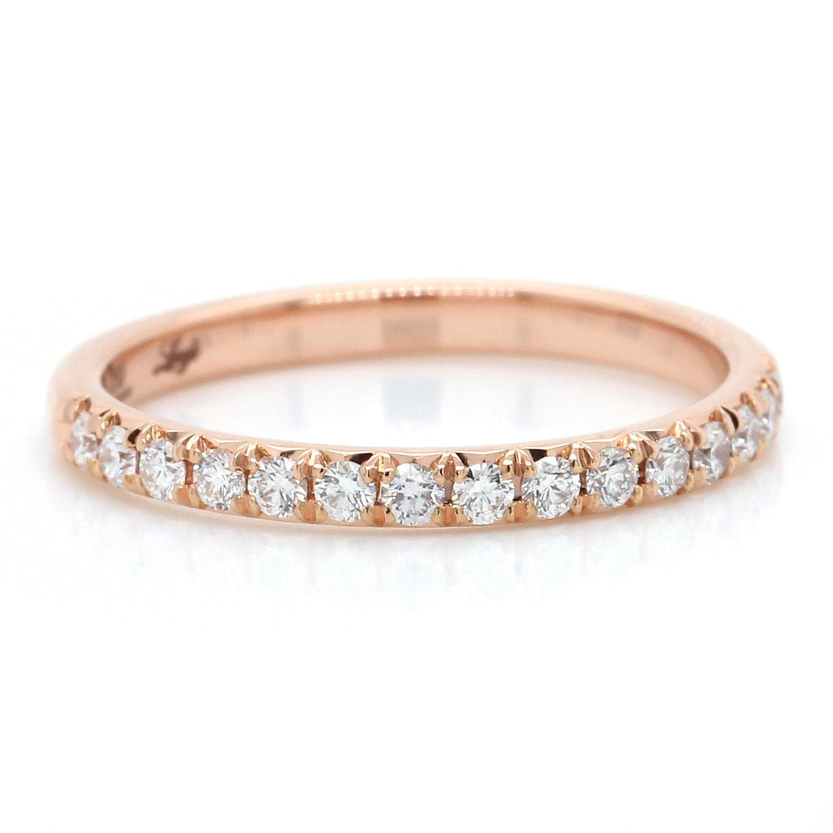 18K Rose Gold Shared Prong Diamond Band
