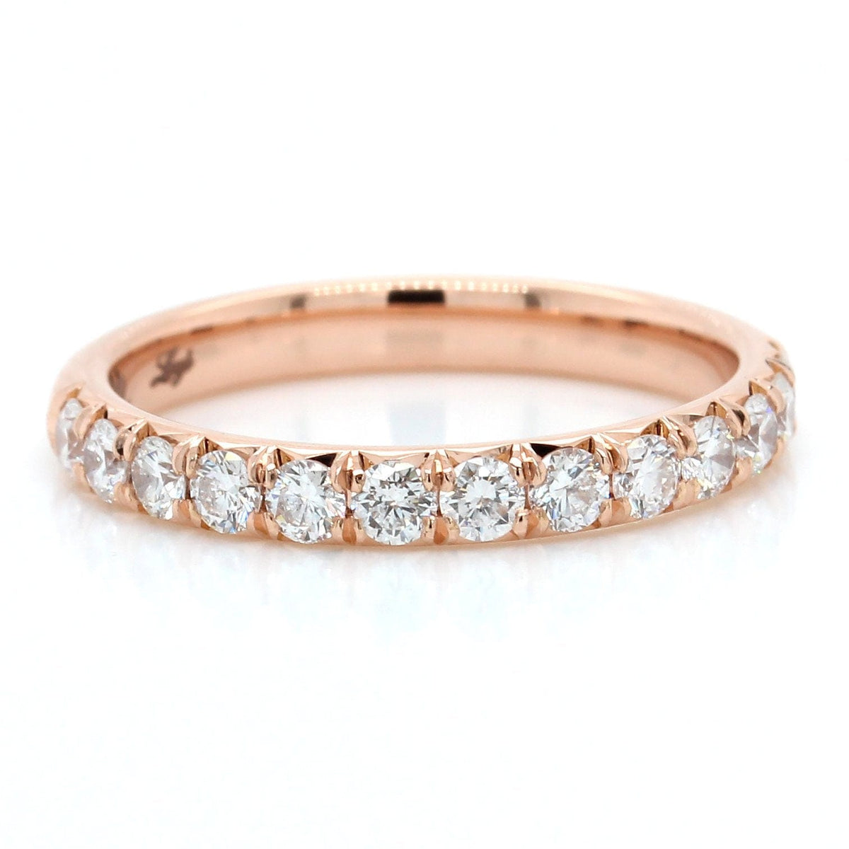 18K Rose Gold French Cut Diamond Band