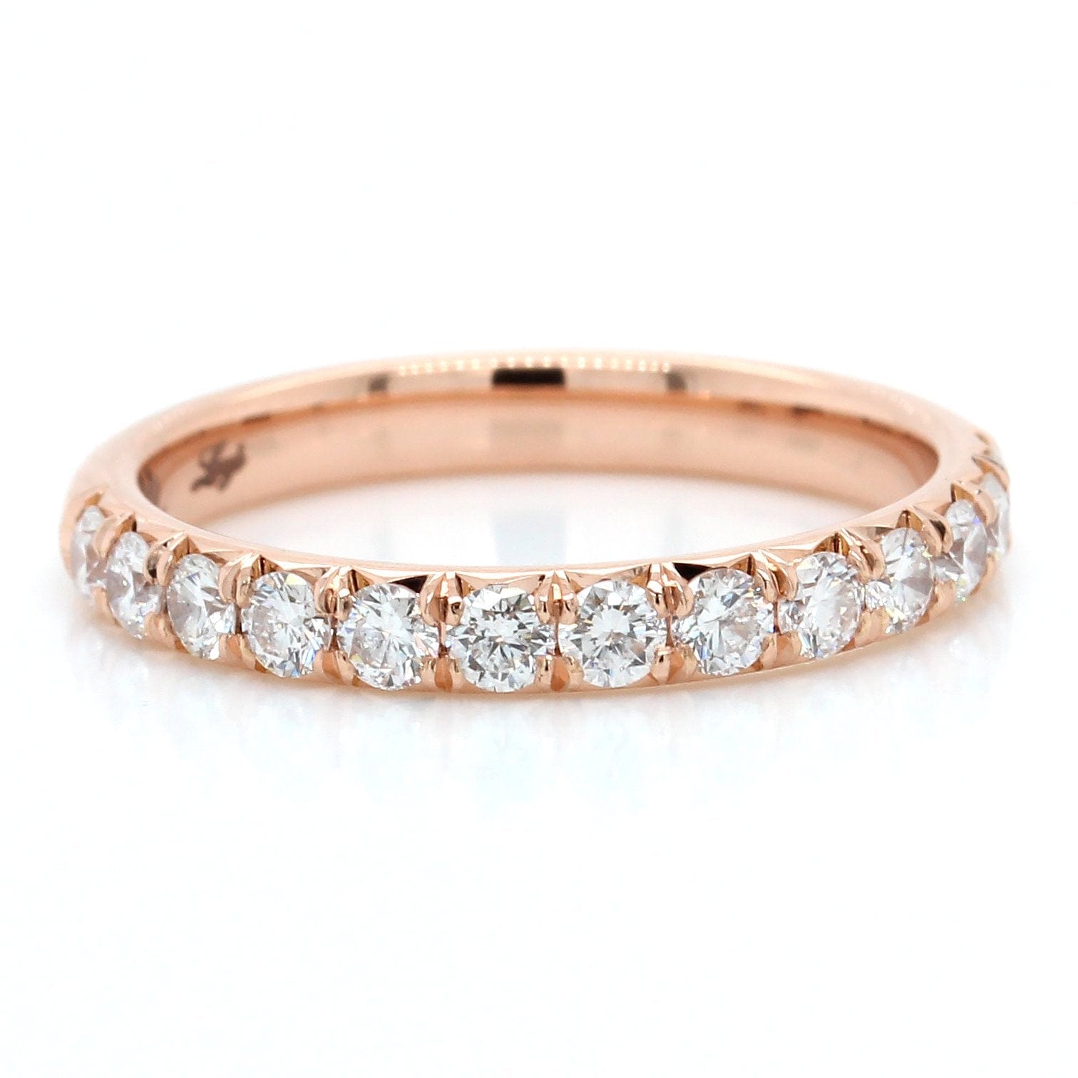 18K Rose Gold French Cut Diamond Band