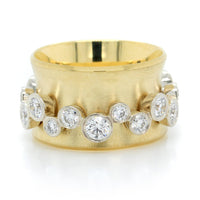 18K Yellow Gold and 14K White Gold Orbit Diamond Band