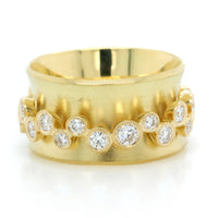 18K Yellow Gold Orbit Diamond Band