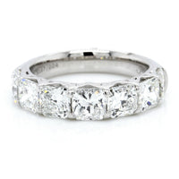 Platinum Radiant Cut Seven-Stone Wedding Ring