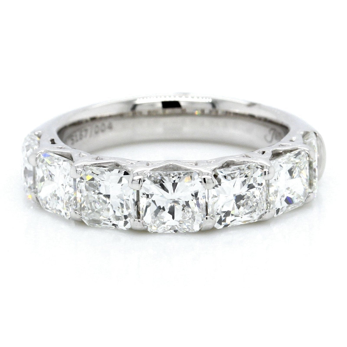 Platinum Radiant Cut Seven-Stone Wedding Ring