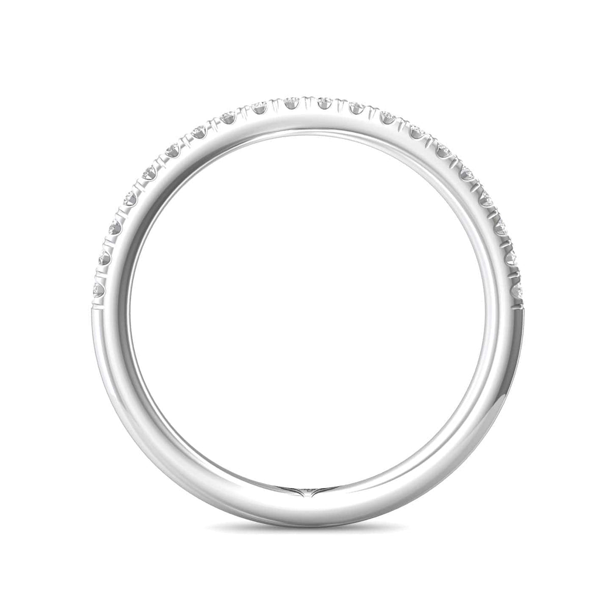 18K White Gold FlyerFit Micro Pave Wedding Ring