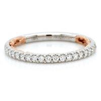 18K White Gold Shared Prong Diamond Band