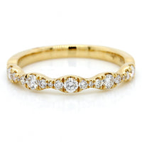 18K Yellow Gold Vintage Wedding Band