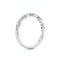 18K White Gold Prong Set Diamond Band