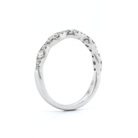 18K White Gold Prong Set Diamond Band