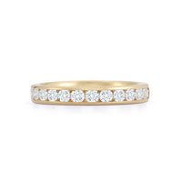 18K Yellow Gold Channel Set Diamond Wedding Ring