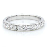 18K White Gold Halfway Diamond Band