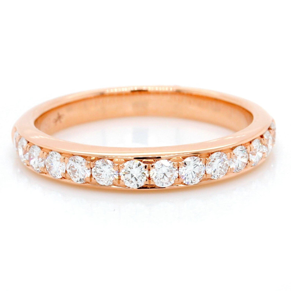 18K Rose Gold Halfway Diamond Band
