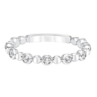 Platinum Bezel Set Diamond Band