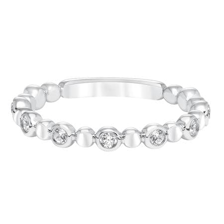 Platinum Bezel Set Diamond Band