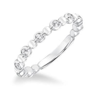 Platinum Bezel Set Diamond Band