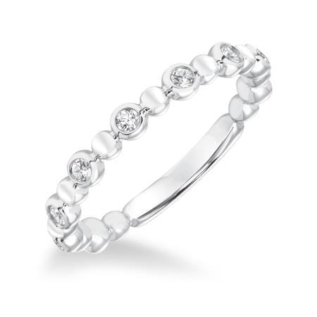Platinum Bezel Set Diamond Band
