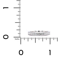 18K White Gold Bead Set Diamond Band