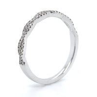 18K White Gold Twist Diamond Band