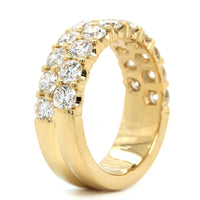 18K Yellow Gold 2 Row Diamond Band, Longs Jewelers