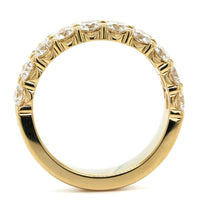 18K Yellow Gold 2 Row Diamond Band, Longs Jewelers