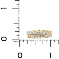 18K Yellow Gold 2 Row Diamond Band