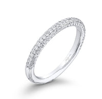 Platinum 3 Sided Diamond Band