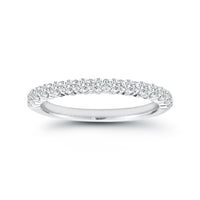 Platinum Shared Prong Diamond Band